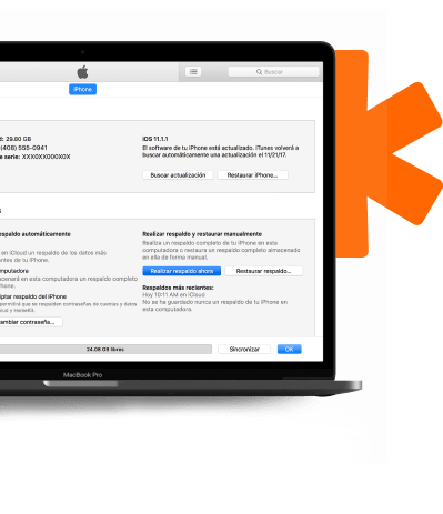 Haz una copia de seguridad con iTunes
