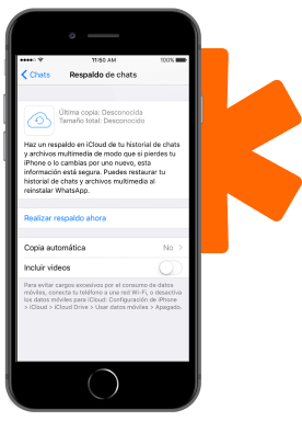 Crea una copia de tu WhatsApp