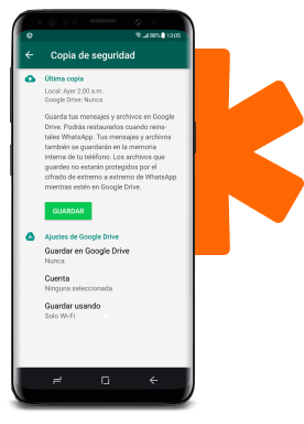 Crea una copia de tu WhatsApp