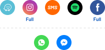 Waze, Fotos Full, SMS, Spotify, Facebook Full, WhatApp, Messenger