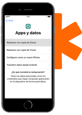 Recupera tu información con iCloud